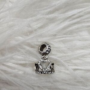 Crown heart charm